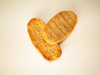 Cardamom rusks on white background
