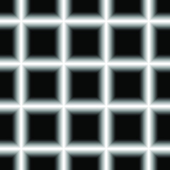 Abstract 3d background black squares and white lines, wallpaper and texture for design, seamless pattern, vector illustration