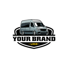travel van car - delivery car - camper van vector isolated logo design © winana