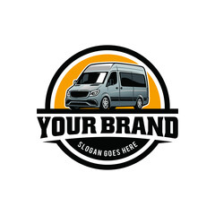 travel van car - delivery car - camper van vector isolated logo design  © winana