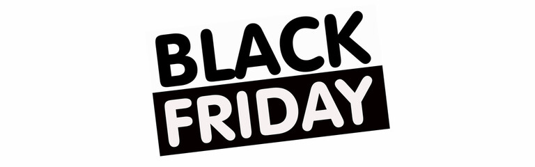 Banner of Black Friday sign on white background. Black Friday concept