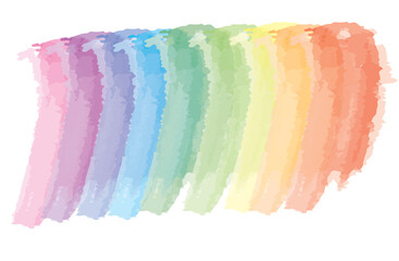 Abstract background with rainbow watercolor splashes.Hand drawn artwork.Paint brush.Colorful wallpaper.Pride month or lgbt concept.Vector illustration.Sign, symbol, icon or logo.