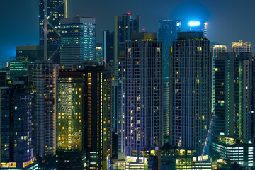 Skyscrapers in Kuala Lumpur, night scene