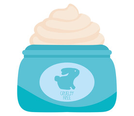 cruelty free cream bottle