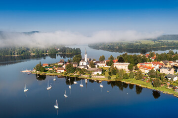 town Frymburk, Lipno lake, South Bohemia, Czech republic