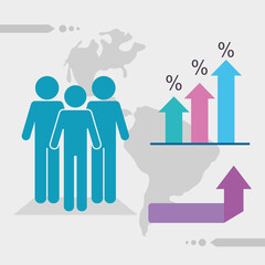 Obraz premium population demographic design