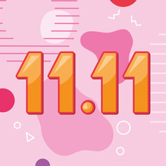 11 11 on abstract background