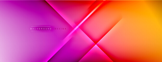 Abstract background - lines composition created with lights and shadows. Technology or business digital template. Trendy simple fluid color gradient abstract background with dynamic