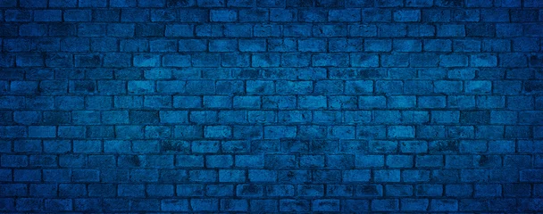 Fototapete Ziegelwand blauer Ziegelsteinwandhintergrund