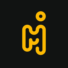 Letter M logo nitials modern monogram symbol concept. Creative Line sign design. Graphic Alphabet Symbol