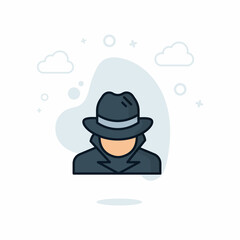 spy agent icon . vector illustration.spy agent color icon concept