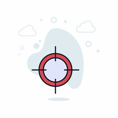 target icon . vector illustration.target color icon concept