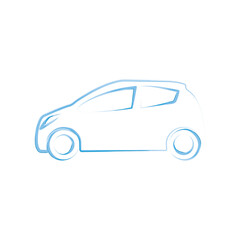 Car vector icon illustrator watercolor outline symbol
