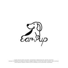 Dog logo inspiration design tamplate.	
