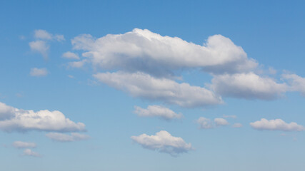 White clouds with blue sky.