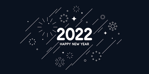 Background with the inscription Happy New Year 2022. Vector illustration.