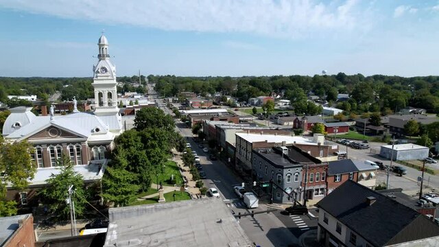 wide aerial flyover nicholasville kentucky