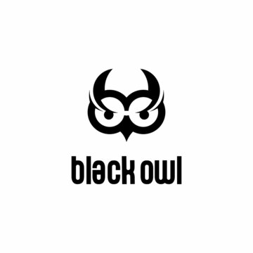 owl logo illustration vector, eyes logo
