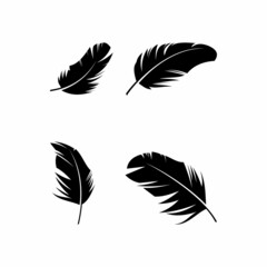 vector illustration of feather logo, education, simple logo