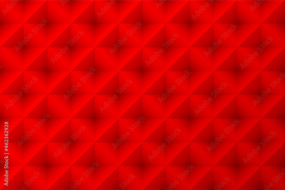 Poster 3d seamless geometric pattern. realistic background with corners and shadows.modern red background. 
