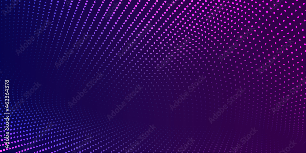 Aufkleber Vector background with color abstract wave dots