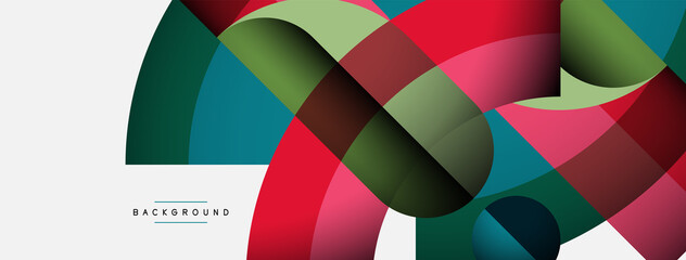 Trendy shapes, color minimal design composition, lines and shadows for wallpaper banner background or landing page