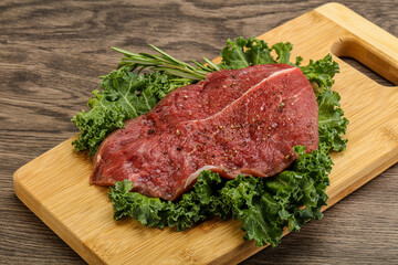 Raw beef steak for grill