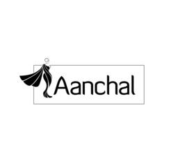 Aanchal sarees logo with women figure.