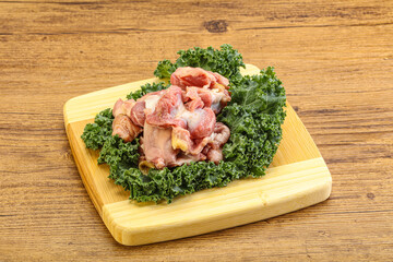 Raw chicken stomach for cooking