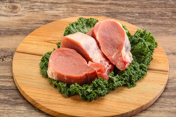 Fresh raw pork tenderloin for roast