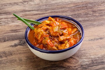 Meat goulash with vegetables