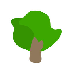 Tree Icon, Oak Symbol, Green Tree Sign