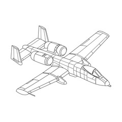 plane vector illustration isolated on a white background in EPS10