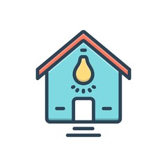 Color illustration icon for utilize