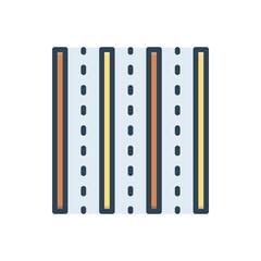 Color illustration icon for lanes