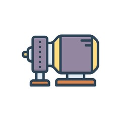 Color illustration icon for pump