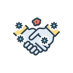 Color illustration icon for spreading