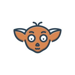 Color illustration icon for aye african