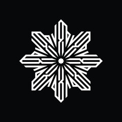 Arabic Calligraphy of the Name of God (Allah) in Star Shape