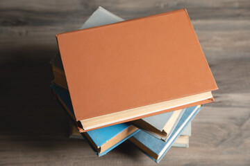 a pile of books on the table. © Fantastic