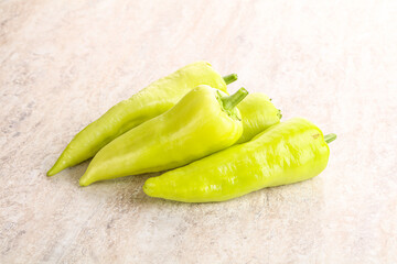Green ripe fresh bell pepper