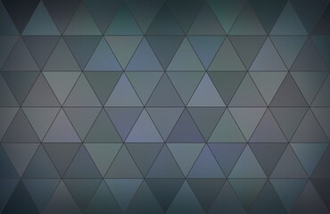 Obraz premium Big triangles black mosaic background with dark holographic effect. Smooth tile surface. 