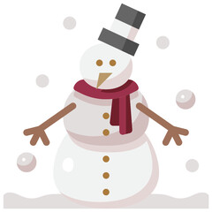 snowman flat icon