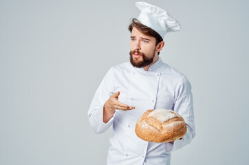 bearded man chef restaurant provision of services Professional emotions