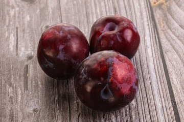 Ripe and sweet purple plum