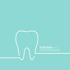 Vector background with tooth.