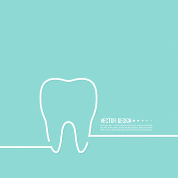 Vector background with tooth.