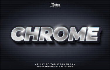 silver iron chrome text effect editable eps cc. words and fonts can be changed