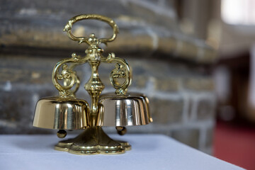 Fototapeta na wymiar Church bells for holy mass