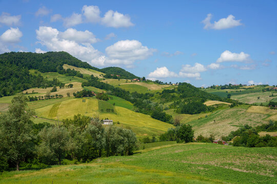 Rural landscape near Salsomaggiore and Fornovo, Parma, at springtime © Claudio Colombo